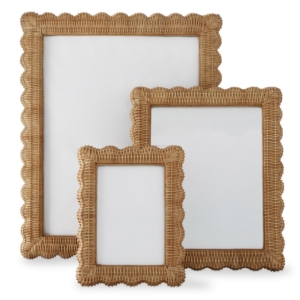 scallop wicker frame